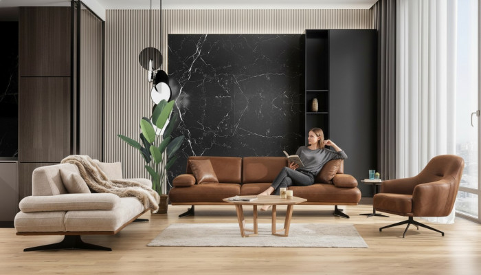 Sëtzegrupp Sofa Viersëtzer Modern Drésëtzer Canapé Wunnzëmmer Fauteuil Neit