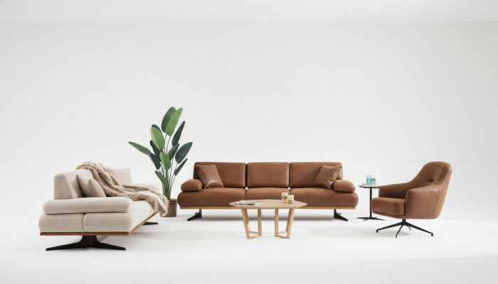 Sëtzegrupp Sofa Viersëtzer Modern Drésëtzer Canapé Wunnzëmmer Fauteuil Neit