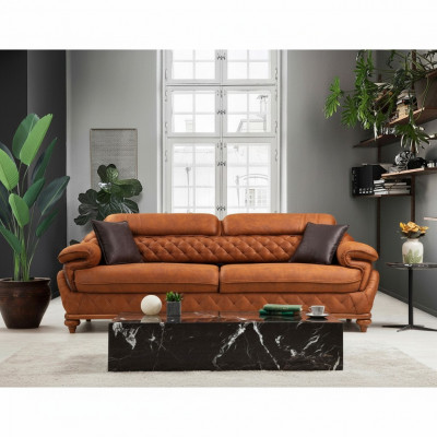 Dreisëtzeger Sofa Couch Wunnzëmmer Polstersofa Modernen Design Luxusmébel