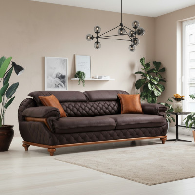 Wunnzëmmer Polstersoffen Modern Drësëtzer Sofa Canapé Luxus Polstermiwwelen