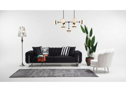 Modern Miwwelen Wunnzëmmer Komplett Sofa Couch Drësëtzer Polstermiwwelen Fotell