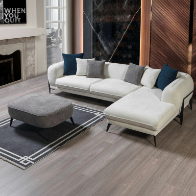 Wunnzëmmer Ecksofa L-Form Polstersofa Luxus Modern Miwwel Sofa Couch