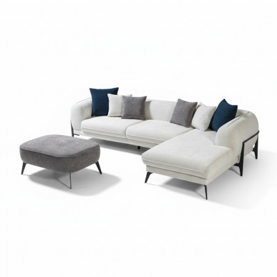 Wunnzëmmer Ecksofa L-Form Polstersofa Luxus Modern Miwwel Sofa Couch