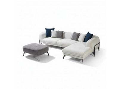 Wunnzëmmer Ecksofa L-Form Polstersofa Luxus Modern Miwwel Sofa Couch