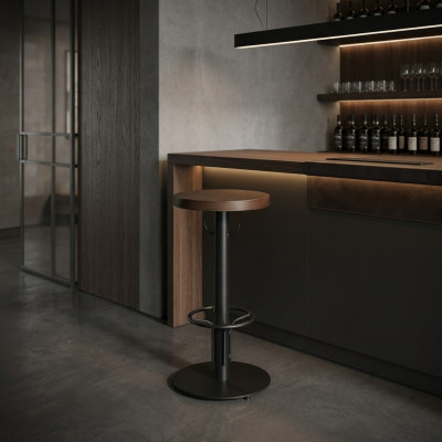 Ronnen Dësch Bistrot Dësch Modern Holz Braun Miwwelen Nei Luxus Design