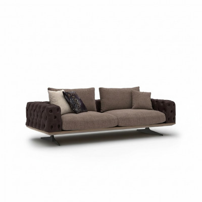 Luxus Wunnzëmmersofa Dreiplatzeri Couch Modern Design Polstersoffa Nei