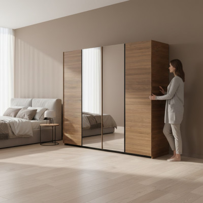 Schlofkummer Schaf Modern Holz Miwwelen Kleederschaf Luxus Design