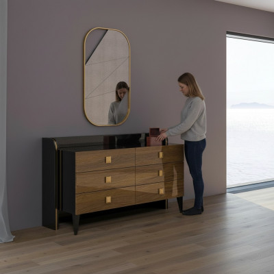 Modern Luxus-Schlofkummer-Kommode mat Spigel-Design Schafsmöbel