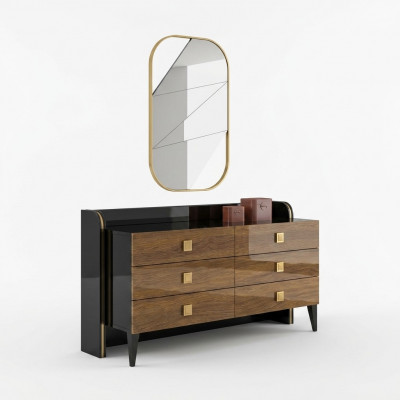 Modern Luxus-Schlofkummer-Kommode mat Spigel-Design Schafsmöbel
