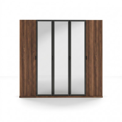 Holz Braun Kleederschaf Schlofkummer Modern Design Miwwel Schaf