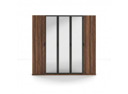 Holz Braun Kleederschaf Schlofkummer Modern Design Miwwel Schaf