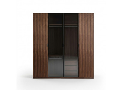 Modernen Schafschaf Schlofzëmmer Design Holzschaf Luxus Schaf mat Glasdieren
