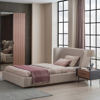 Modern Komplettbett Luxus Noperschaftszëmmer Set 2tlg Holzmiwwelen