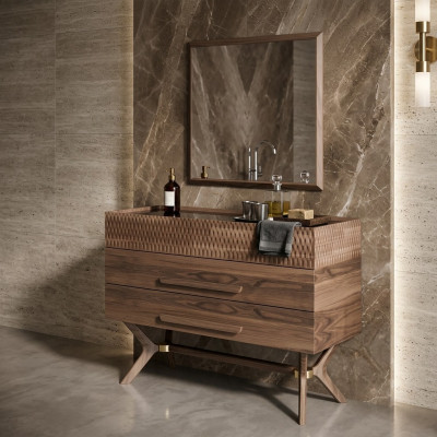Luxus Kommodë mat Spigel Schlofkummer Stil Modern Holzschaf Design