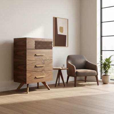 Moderne Schlofkummer Kommodedesign Luxus Stil Holzschaf Nei Miwwelen