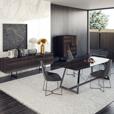 Iesszëmmer Set 7tlg Luxus Iessdësch 4x Still Design Kommode Sideboard Nei