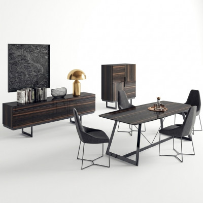 Iesszëmmer Set 7tlg Luxus Iessdësch 4x Still Design Kommode Sideboard Nei