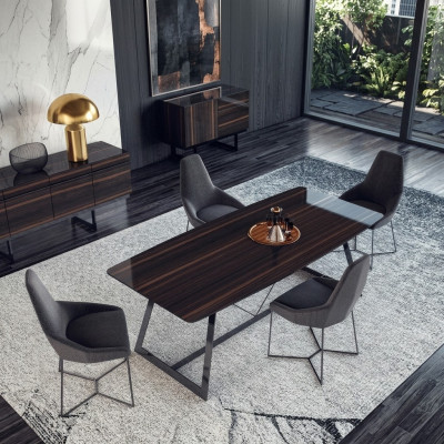 Luxus Iessdësch 4x Stull Iesszëmmer Komplett Set Neit Miwwel Modernen Design 5 Stéck.