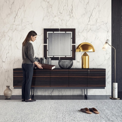 Luxus Iesszëmmer Sideboard mat Spigel Komplett Modern Design Kommode