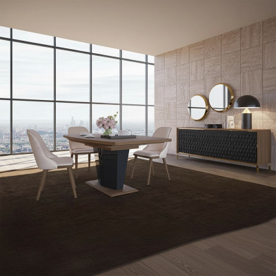 Iessdësch Iesszëmmer Set 8tlg Iessgrupp Modern Sideboard Set nei 4x Still