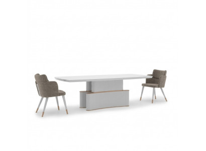 Iesszëmmer Design Iessdësch Modern Miwwelen Wäiss Dësch Neigkeeten Luxus Dëscher 240x110