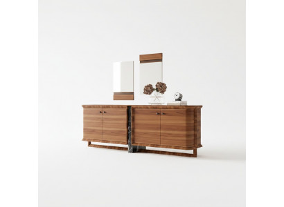 Luxus Komplett Sideboard mat 2x Spigel Design Holzschaf Iesszëmmer Miwwelen