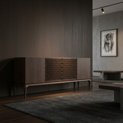 Iesszëmmer Sideboard Luxus Ariichtung Modernen Design Holzschaf Nei Miwwelen