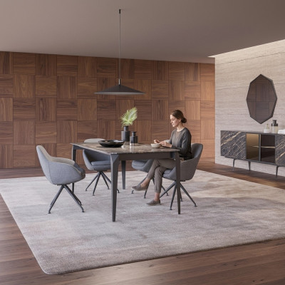 Luxus Iesssall Komplett Iessdësch 4x Stullen Ariichtung Säitenschaf mat Spigel