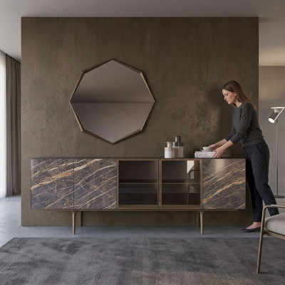 Sideboard mat Spigel Luxus Ariichtung Iesssall Komplett Set Modern Miwwel