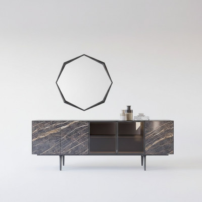 Sideboard mat Spigel Luxus Ariichtung Iesssall Komplett Set Modern Miwwel