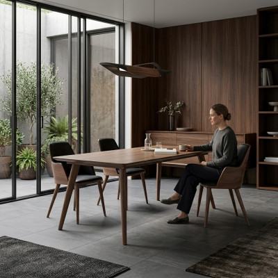 Iesszëmmer Iessdësch Luxus Dësch Komplett Still 4x Design Ariichtung Nei