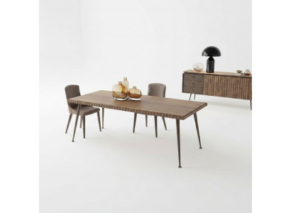 Luxus Set 3-delig Dësch Holz Iessdësch Iesszëmmer Komplett 4x Still Miwwelen