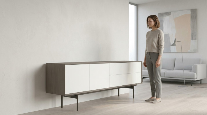 Iesszëmmer Miwwelen Sideboard Modern Holzschaf Design Ariichtung