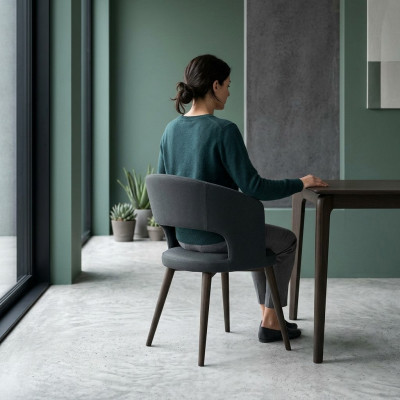 Iesszëmmer Stull Miwwel Modern Luxus Design Ariichtung Still Holz Nei