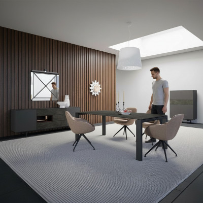 Iessgrupp Iesszëmmer Set 8 Deeler Iessdësch 4x Still Luxus Schaf Design Interieur