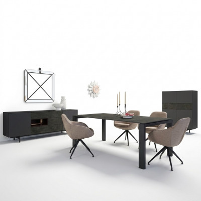 Iessgrupp Iesszëmmer Set 8 Deeler Iessdësch 4x Still Luxus Schaf Design Interieur