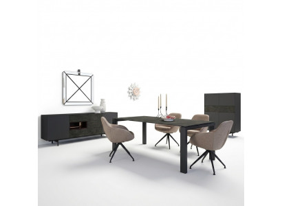Iessgrupp Iesszëmmer Set 8 Deeler Iessdësch 4x Still Luxus Schaf Design Interieur
