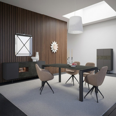 Luxe Iesszëmmer Set Iessdësch 4x Still Design Modern Ariichtung Nei