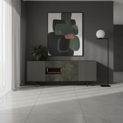 Iesszëmmer Modern Sideboard Design Miwwelen Luxus Ariichtung Holzschaf