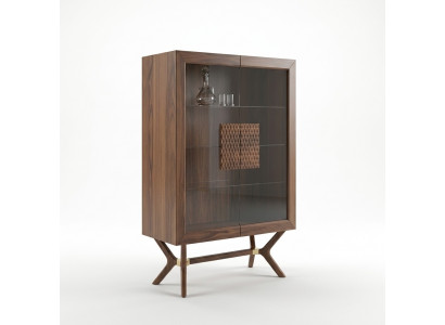 Modern Miwwel Iesszëmmer Vitrin Luxus Design Schief Nei Ariichtung