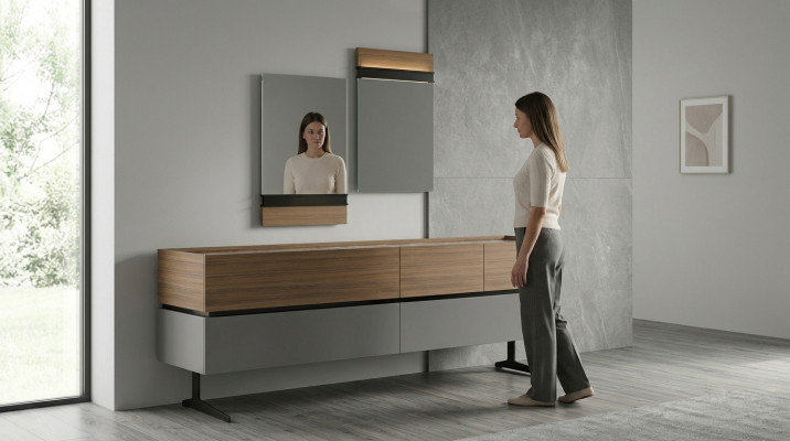 Luxus Sideboard Iesszëmmer Komplett 2x Spigel Modern Ariichtung Design