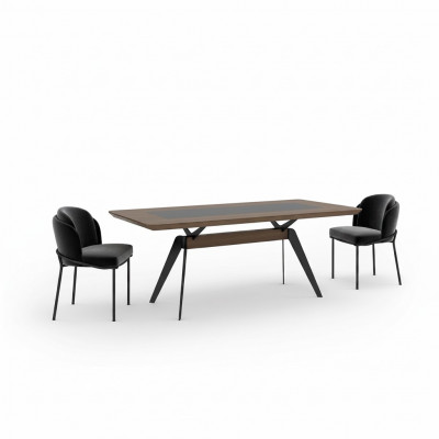 Luxus Iesszëmmer Set Iessdësch 4x Still Stull Textil Iessgrupp Garnitur Nei