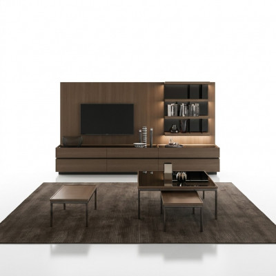 Holzmöbel Wunnzëmmer Luxus Wunnwand Modernen Design Ariichtung Nei