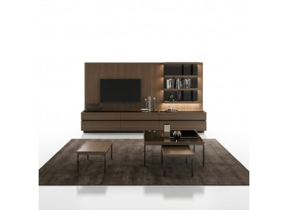 Holzmöbel Wunnzëmmer Luxus Wunnwand Modernen Design Ariichtung Nei