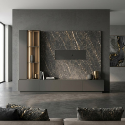 Wunnwand Designer Ariichtung Modern Wunnzëmmermiwwelen Holzmiwwelen Luxus