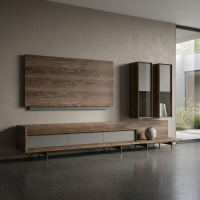Wunnzëimmermiwwelen TV-Stänner Komplett Mauer-Schaf TV-Rahmen Designer Ariichtung
