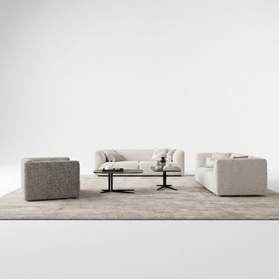 Luxus Sofa Set 3tlg Still 2x Sofa Couch Dräisëtzer Wunnzëmmer Ariichtung
