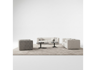 Luxus Sofa Set 3tlg Still 2x Sofa Couch Dräisëtzer Wunnzëmmer Ariichtung