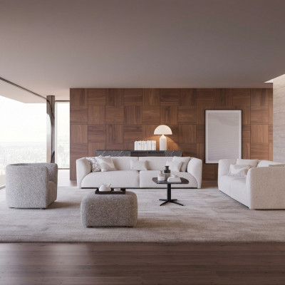 Polstermöbel Wunnzëmmer Véiersëtzer Sofa Canapé Dräisëtzer Ariichtung Fauteuil Nei
