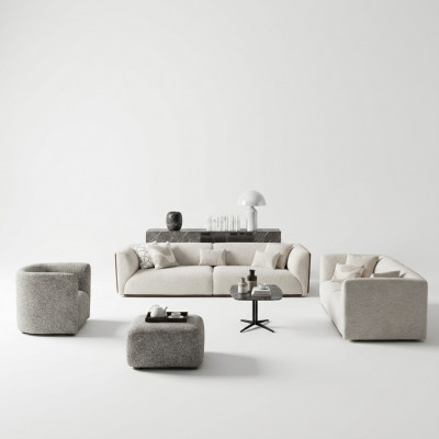 Polstermöbel Wunnzëmmer Véiersëtzer Sofa Canapé Dräisëtzer Ariichtung Fauteuil Nei